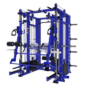 Binom Steel Force Multigym B22 SPECIAL EDITION mit 300 kg, High/Low Pulley, Multipower, Presse, Power Rack, Bauchmuskeln, beweglichen Armen, Dips und Acc.