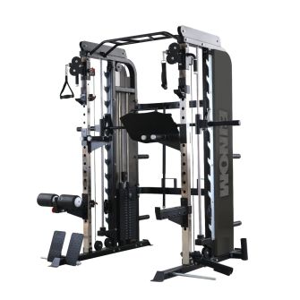 Binom Steel Force B19 Multigym, Double Pulley, Multipower, Beinpresse, Rudern und Zubehör